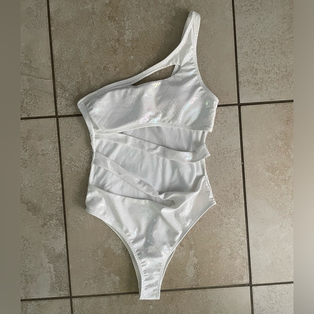 White one piece swimsuit